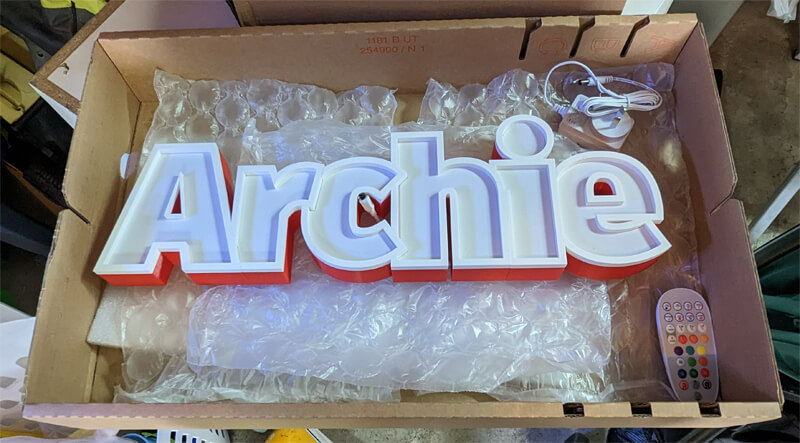 sign made from pla filament